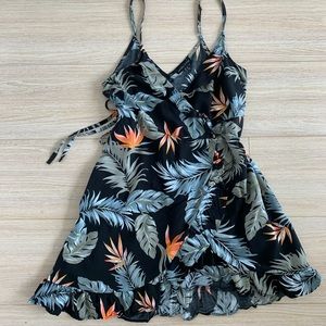 KENDALL & KYLIE Wrap Asymmetric Ruffle Dress